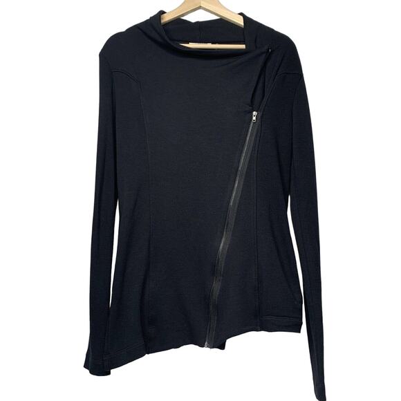 Barneys New York Sweatshirt Womens Asymmetrical Zip Cardigan lightweight Soft SM - Picture 5 of 13